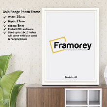 (6x4 Inch) White Picture Frames / Oslo Style Poster Frame / Wall Art Frame / Photo Print Frame / Best Photo Frame For Birthday Gift