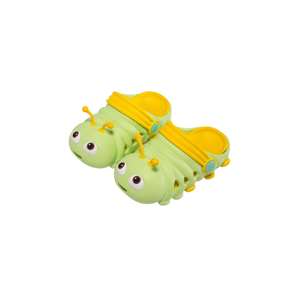 (Light Green, 170 Foot Length=16cm) Kid's Cute Caterpillar Sandals Light Shoes Non-Slip Beach Water Slipper