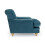 Plumpton Peacock Blue Upholstered Chair - Luxe Velvet with Chic Design 3
