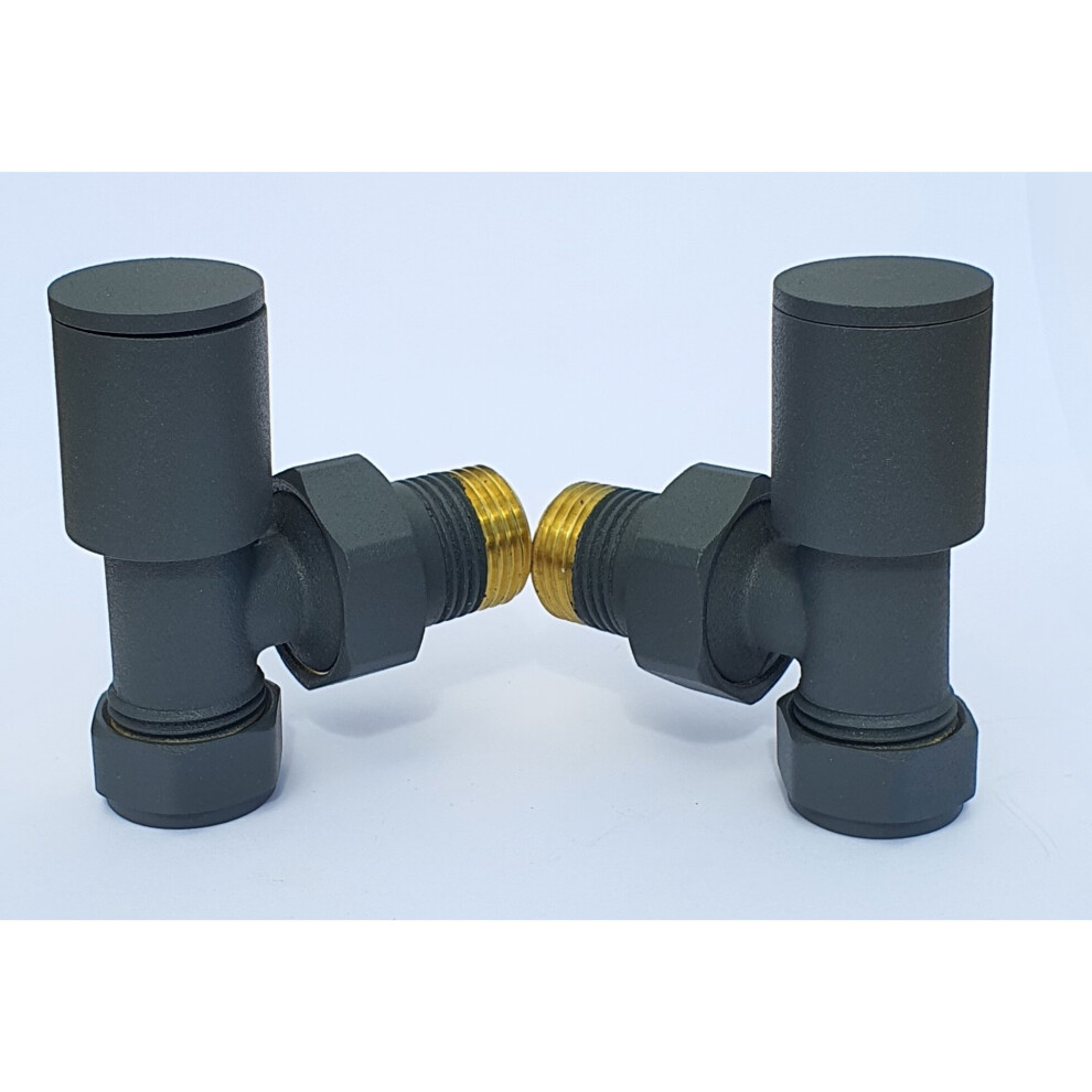 Anthracite Angled Towel Rail/Radiator Valves Valves 1/2" /15Mm 3233824122079