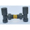 Anthracite Angled Towel Rail/Radiator valves Valves 1/2" /15mm 2