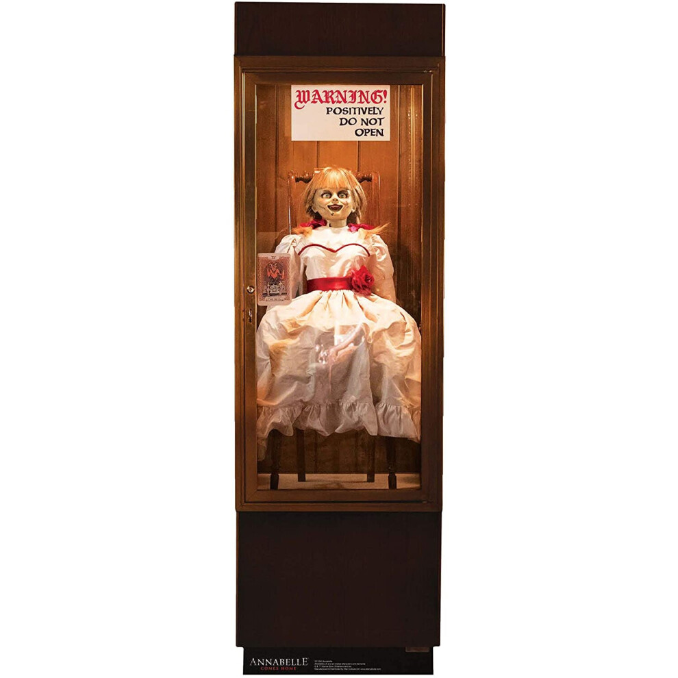 Annabelle Possessed Doll Glass Case Lifesize Cardboard Cutout