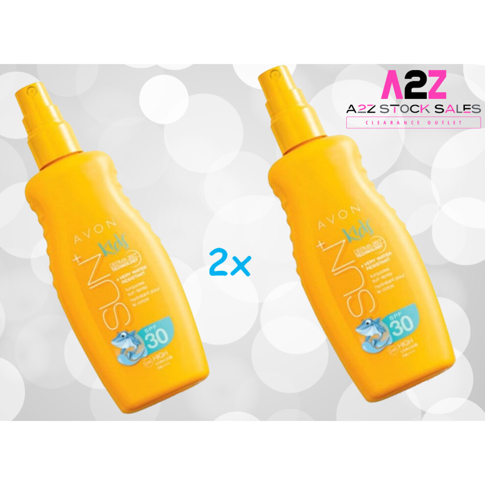 2 X AVON - SUN+ KIDS - MOISTURISING SUN SPRAY SPF30 150ML