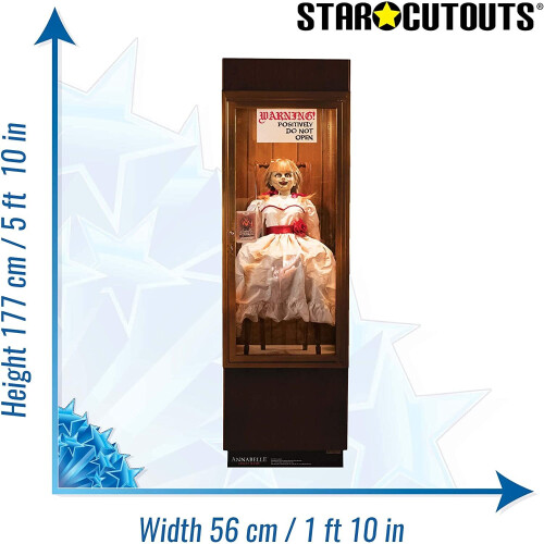 Warner Bros Annabelle Possessed Doll Glass Case Lifesize Cardboard Cutout 2