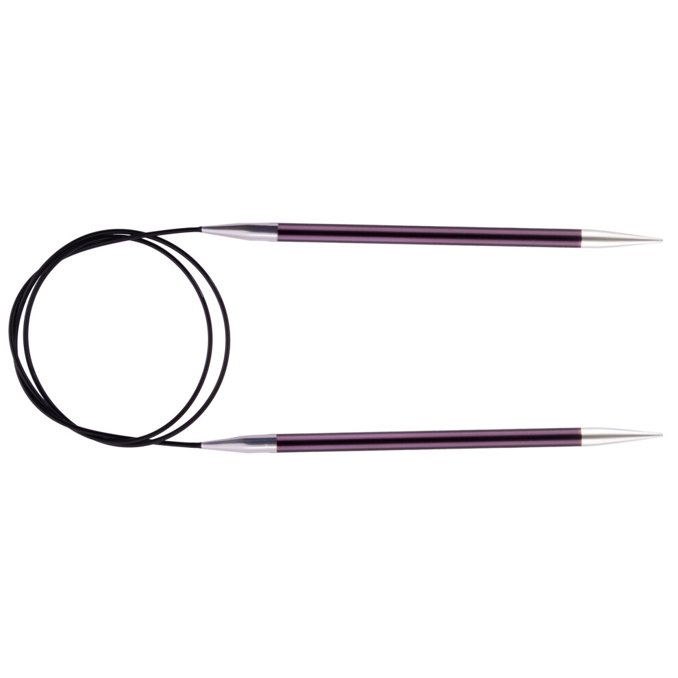 Brand:-Knitpro Silver Zing Knitting Pins Circular Fixed: X 6.00Mm 150Cm