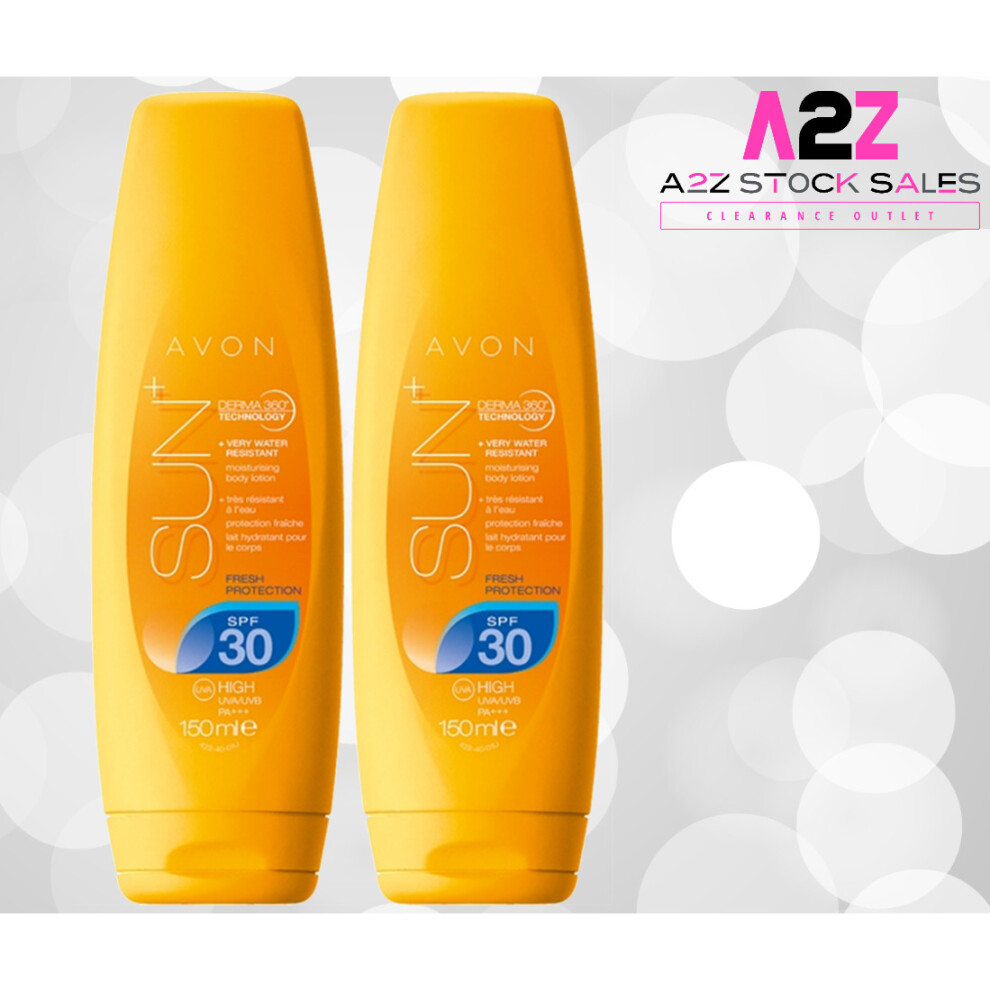 2 X AVON - SUN+ Fresh Protection - Sun Lotion - SPF30 - 150ML