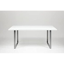 ACTONA WHITE RADIUS HIGH GLOSS DINING TABLE