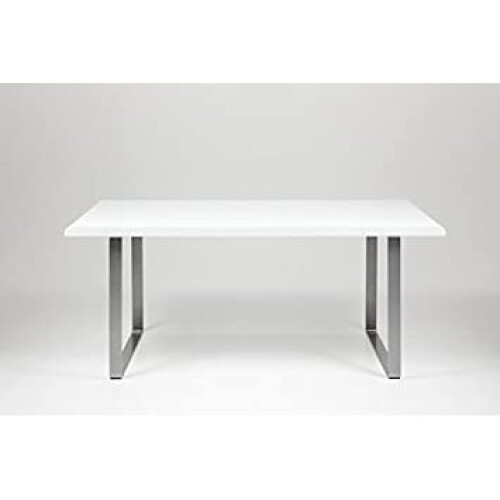 ACTONA WHITE RADIUS HIGH GLOSS DINING TABLE