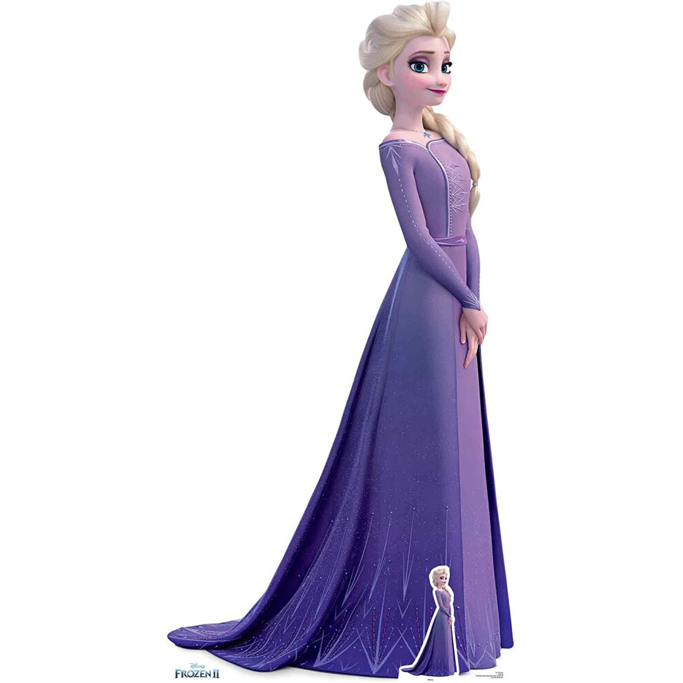 Elsa Violet Dress (Disney Frozen 2) Lifesize + Mini Cardboard Cutout