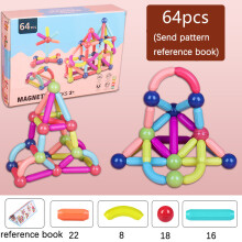 (64PCS) 12/64Pcs Kids Toys Magnetic Building Blocks Construction Xmas For Kids Gift