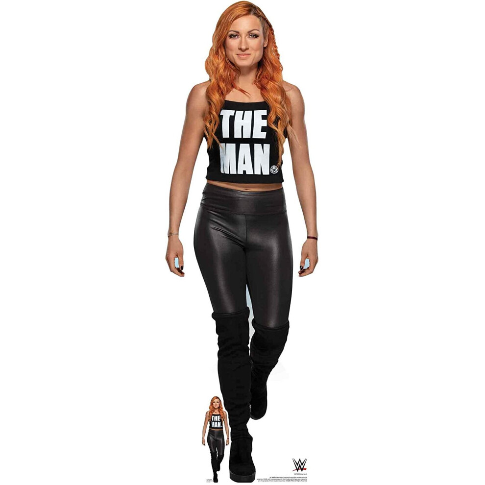 WWE Becky Lynch The Man Official Lifesize + Mini Cardboard Cutout