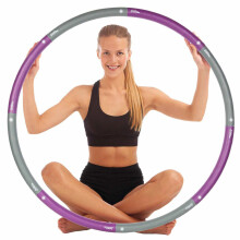 Weighted Hula Hoop for Adults Purple 1.4KG From just be... - Padded Smooth Hula Hoop for Weight Loss and Core Balance Strength