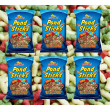 6 Pond Stick Fish Food High Energy Mineral Feed Koi Carp Goldfish 200g