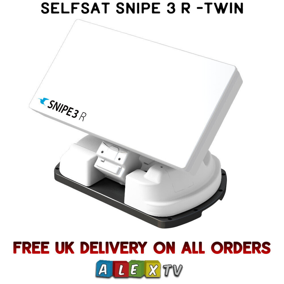 Selfsat Snipe 3 R Twin Lnb With Remote Control Motorhome Caravan Satellite Dish 3700433839891