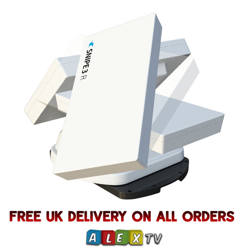 Selfsat Snipe 3 R Single LNB Remote Control Motorhome Caravan Satellite Dish 1