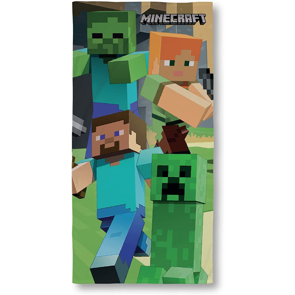 Minecraft Bath Towel 70 x 140 cm 100% Cotton