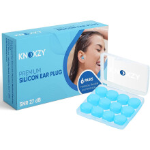 Knoxzy Silicone Ear Plugs for Sleeping Re-Usable Waterproof Noise Cancelling Premium Moldable Ear Plugs for Sleeping,...