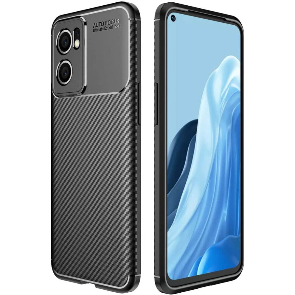 Techgear Carbon Fibre Case For Oppo Find X5 Lite 5G [Carbonflex Case] Flexible, Shockproof, Ultra Slim, Soft Tpu Protective...