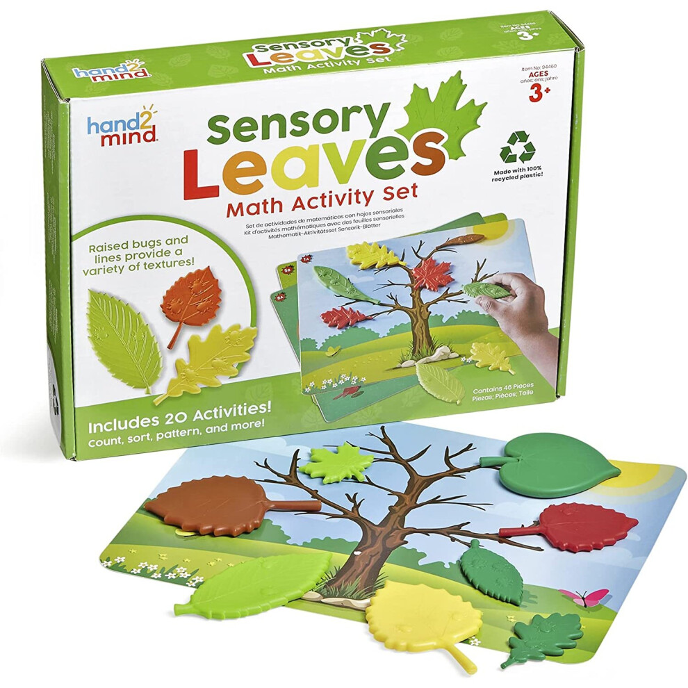 Learning Resources Sensory Leaves maths Activity Set, Pattern Play, Shape Puzzle, Pattern Blocks Cards, Maths Counters, Sorting...