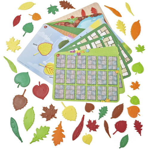 Learning Resources Learning Resources Sensory Leaves maths Activity Set, Pattern Play, Shape Puzzle, Pattern Blocks Cards, Maths Counters, Sorting... 2