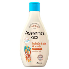 Aveedo kids bubble bath & wash - soothing oat - 250ml