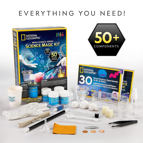 National Geographic NATIONAL GEOGRAPHIC Science Magic Kit - Perform 20 Unique Science Experiments as Magic Tricks, Includes Magic Wand and Over 50... 1