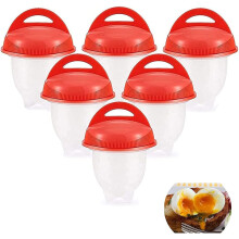 Kanyka 6 x Egg Silicone Cooker Tray Egg Boilers Without Shell Eggs Quick Gadgets Accessories Egg Boiler Maker Egg Bowl Eggs...
