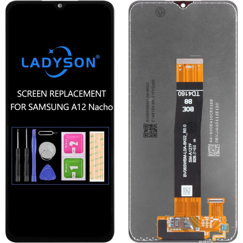 A127f Screen Replacement For Samsung Galaxy A12 Nacho Sm-A127 A127u A127 A127f A127m 6.5Inch Lcd Touch Screen Digitizer Display... 728205661849