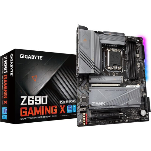 Gigabyte Gigabyte Z690 GAMING X ATX Motherboard - Supports 12th Gen Intel Core Processors (LGA 1700), DDR5-6000MHz(OC) Memory, Fully...
