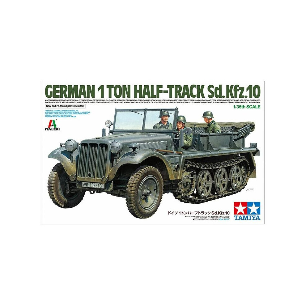 Tamiya 37016 1:35 German 1 Ton Half-Track Sd.kfz.10 Model Kit