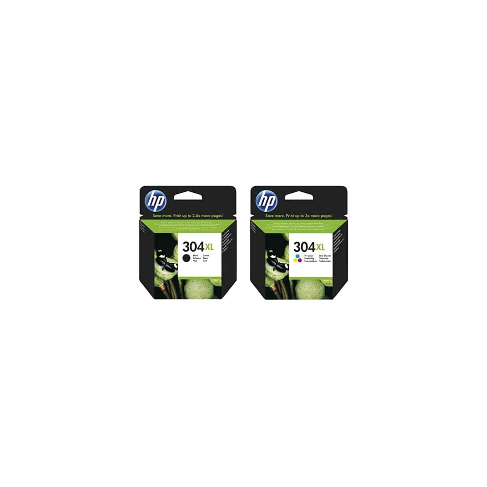 HP 304XL High Capacity Black (N9K08AE) & 304XL High Capacity Colour (N9K07AE) Ink Cartridge Multipack