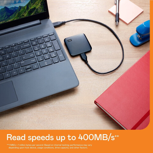 Western Digital WD Elements SE 2TB SSD - Portable SSD, Read Speeds up to 400MB/s 1