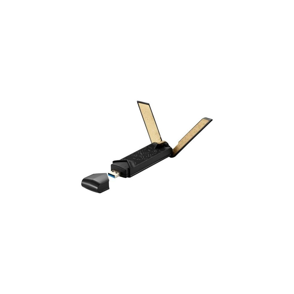 Asus USB-AX56 Adaptateur WiFi 6 USB 3.0 AX1800 - Dual Band 574+1201 Mbps, antenne externe, WPA3, sans socle