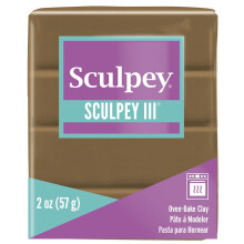Massa polimérica - Sculpey III - Avelã - Queima no forno - Ideal para figuras e joias