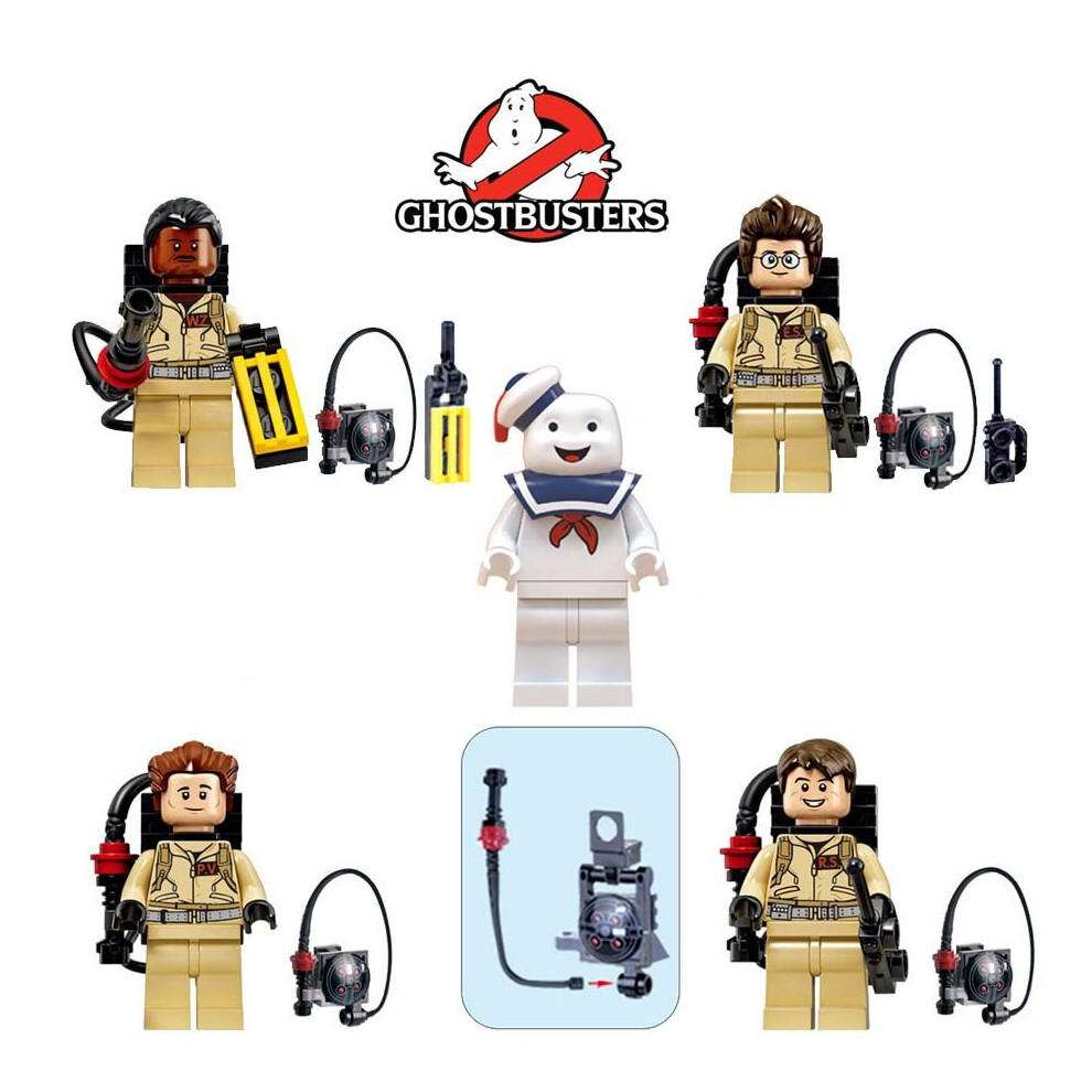 (5pcs) Ghostbusters Puzzle Assembly DIY Children'S Toy Building Blocks Minifigures