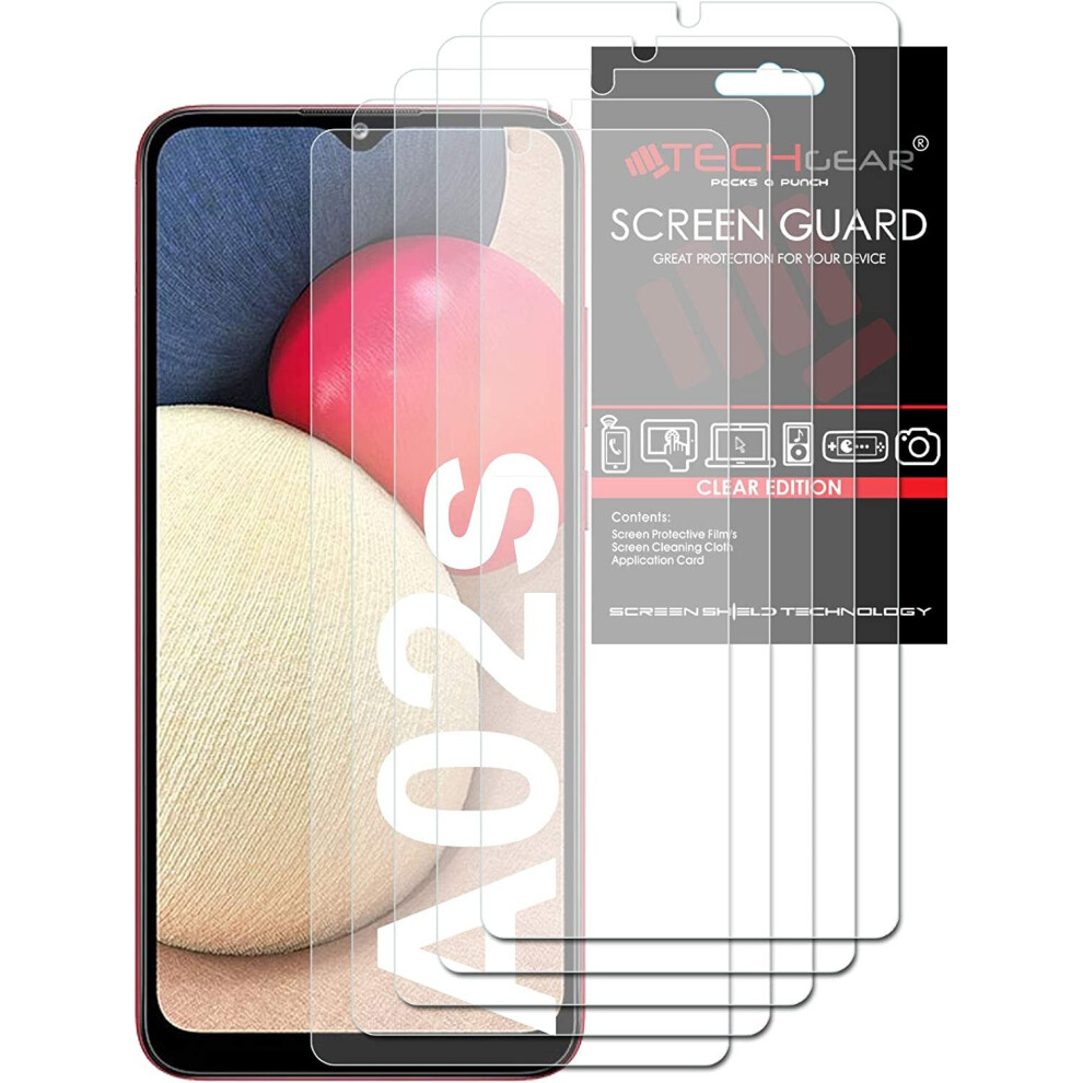 Techgear [5 Pack] Screen Protectors Compatible With Samsung Galaxy A02s / A03s / A03, Clear Lcd Screen Protectors Cover Guards