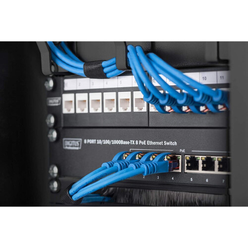 Digitus Cable entry panel - 10" (254 mm) - Cable entry - With brush strip - 0.5U - Black 1