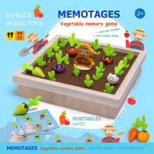 Neue hölzerne gezogene Radieschen Größe Matching Toys Gemüse und Früchte Memory-Spiel