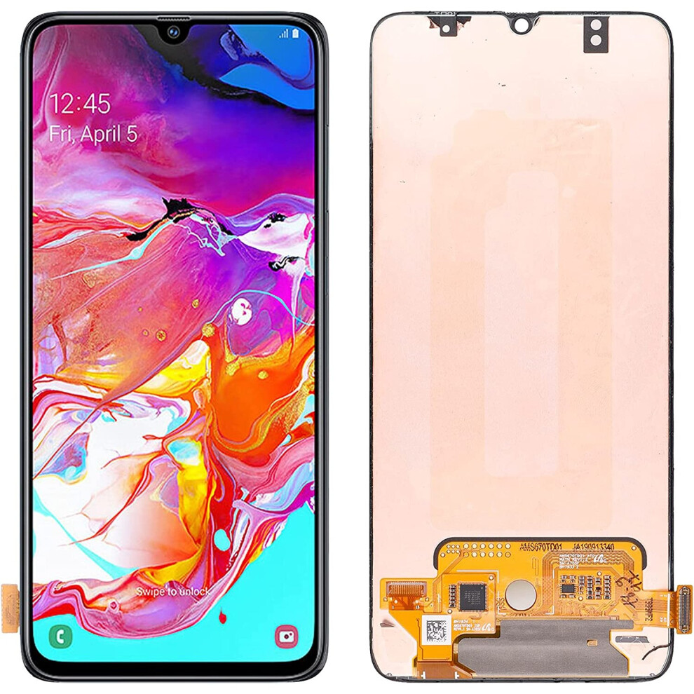 Swarking Amoled Compatible With Samsung Galaxy A70 Lcd Display Touch Screen Digitizer ( Without Frame) Parts With Tools Black 738632382910