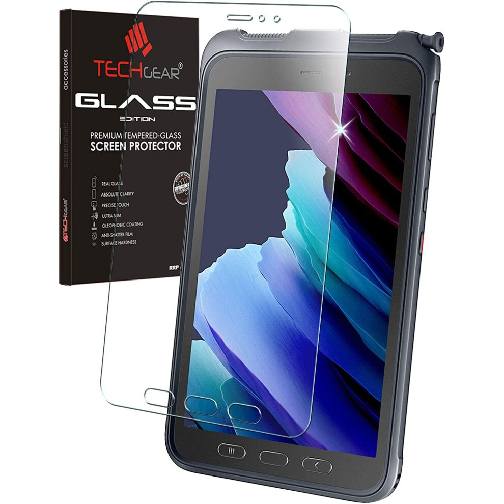 TECHGEAR Galaxy Tab Active 3 8" GLASS Edition SM-T570 / T575 / T577 Tempered Glass Screen Protector [9H Toughness] [HD Clarity]...