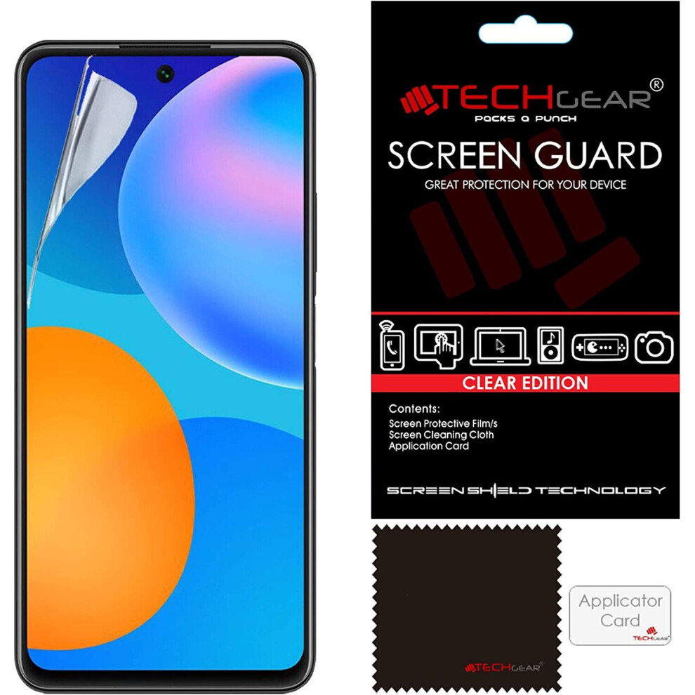 TECHGEAR [5 Pack] Screen Protectors Compatible with Huawei P Smart 2021, CLEAR LCD Screen Protectors Cover Guards