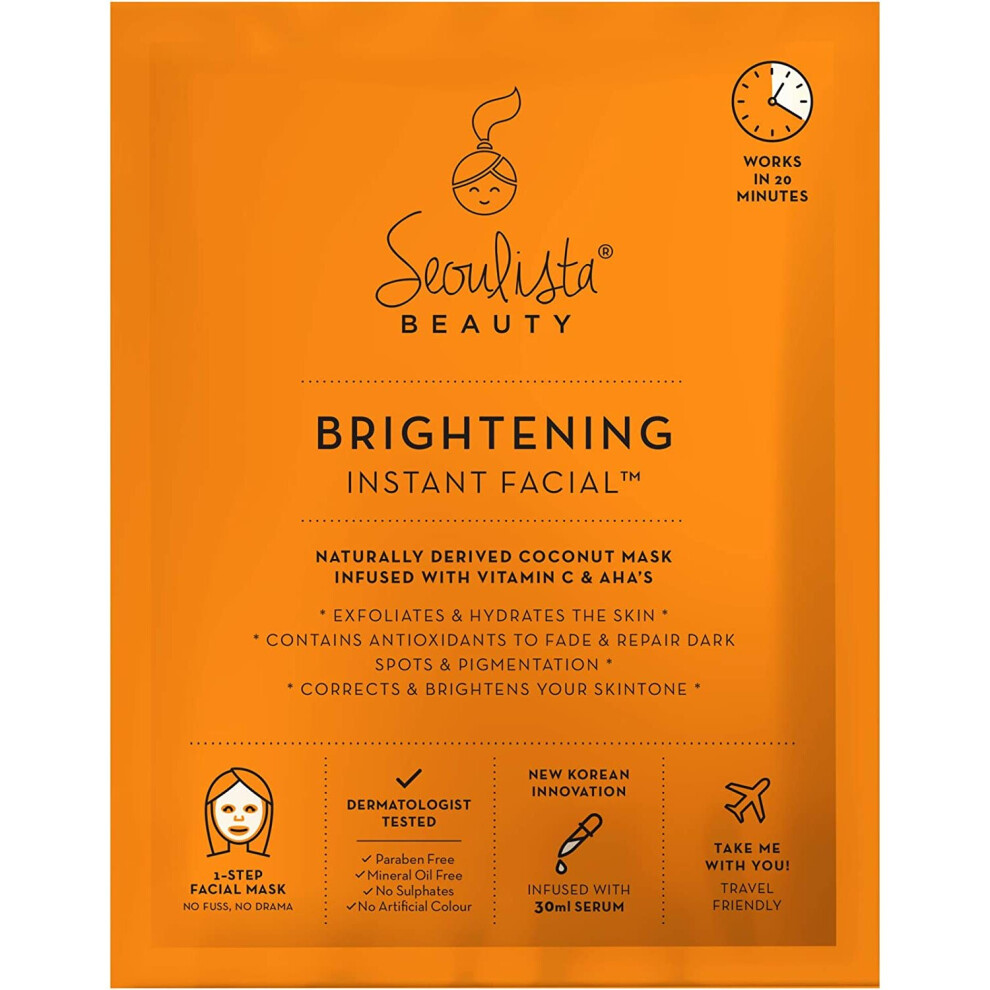 Seoulista-Beauty Seoulista Beauty Brightening Instant Facial 30Ml | Treatment Face Sheet Mask For Dry Skin Spots And Pigmentation |... Dark