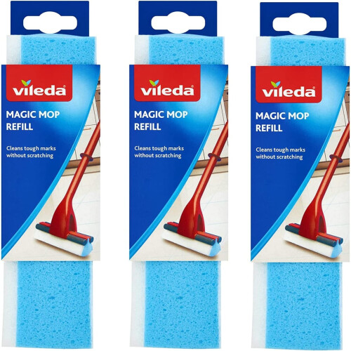 Vileda Vileda Magic Mop Angled Head Refill Pack of 3 - 096511 X 3 2