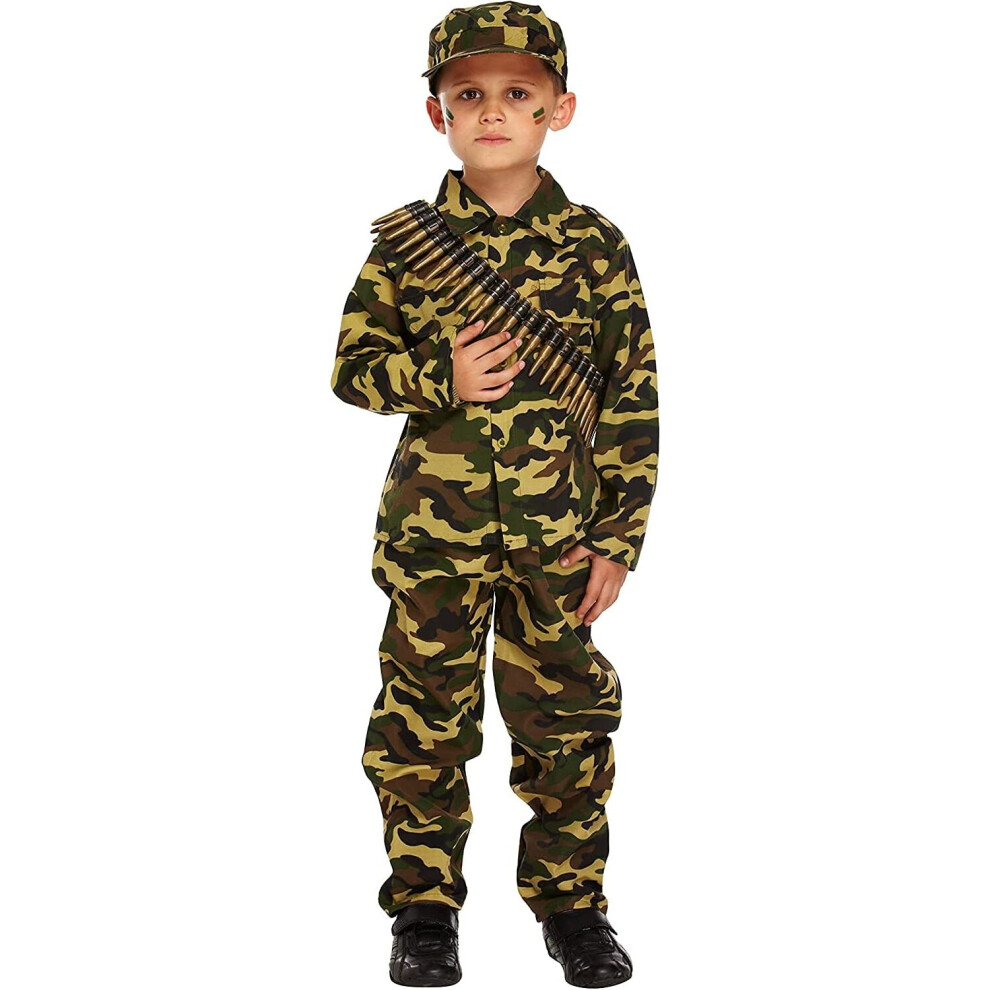 Henbrandt Children's Army Boy Soldier Costume (Small / 4-6 Years)