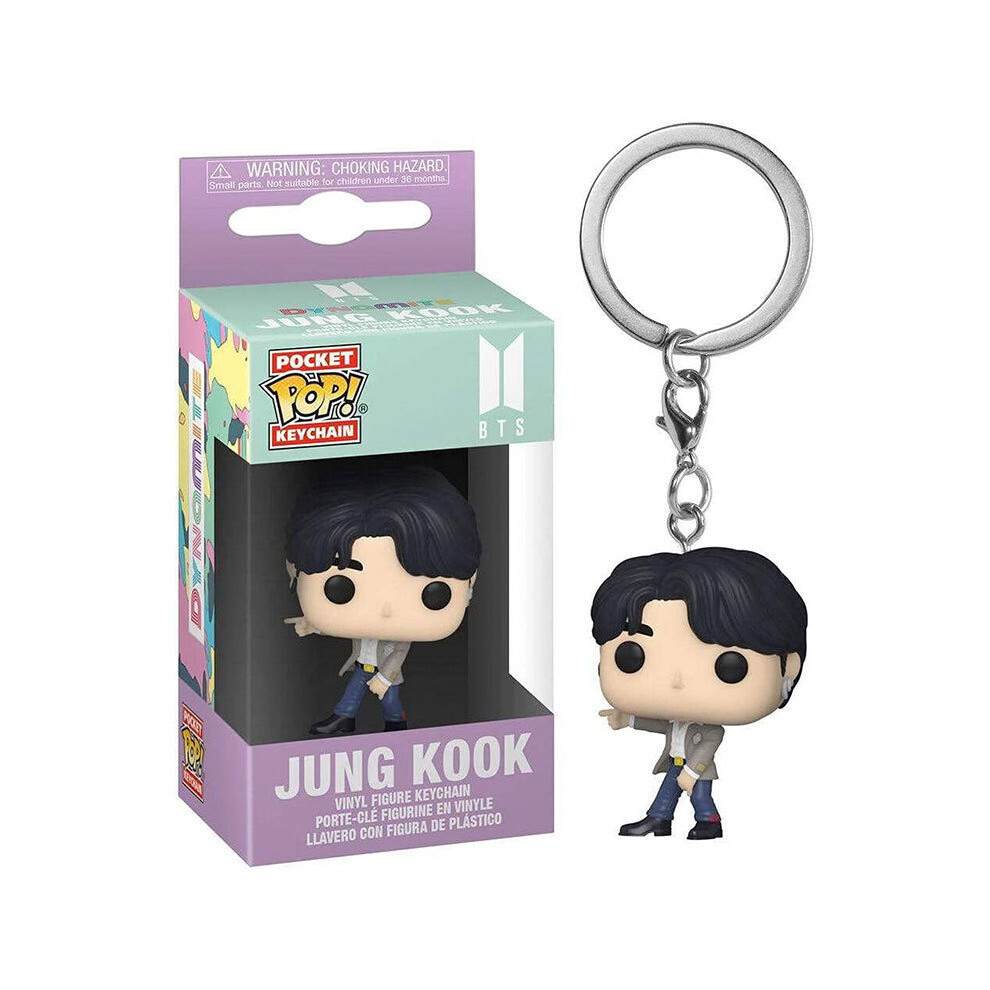 (JUNG KOOK) Kpop BTS Tinytan Dynamite Funko Pop Keyring Jung Kook Jimin V Key Chain Figures