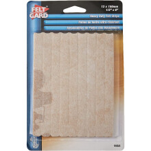 Felt Gard 13mm x 150mm Heavy Duty Self-Adhesive Felt Furniture Strips, Beige, Set of 9 Pieces 6-inch 9954E