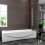 AICA 1200X1400mm Chrome 180?Pivot Bath Shower Screen With Glass 6