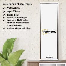 (36x10 Inch) Panoramic Size Silver Picture Frame / Wall Art Photo Frame / Home Décor Frame / Photo Print Frame