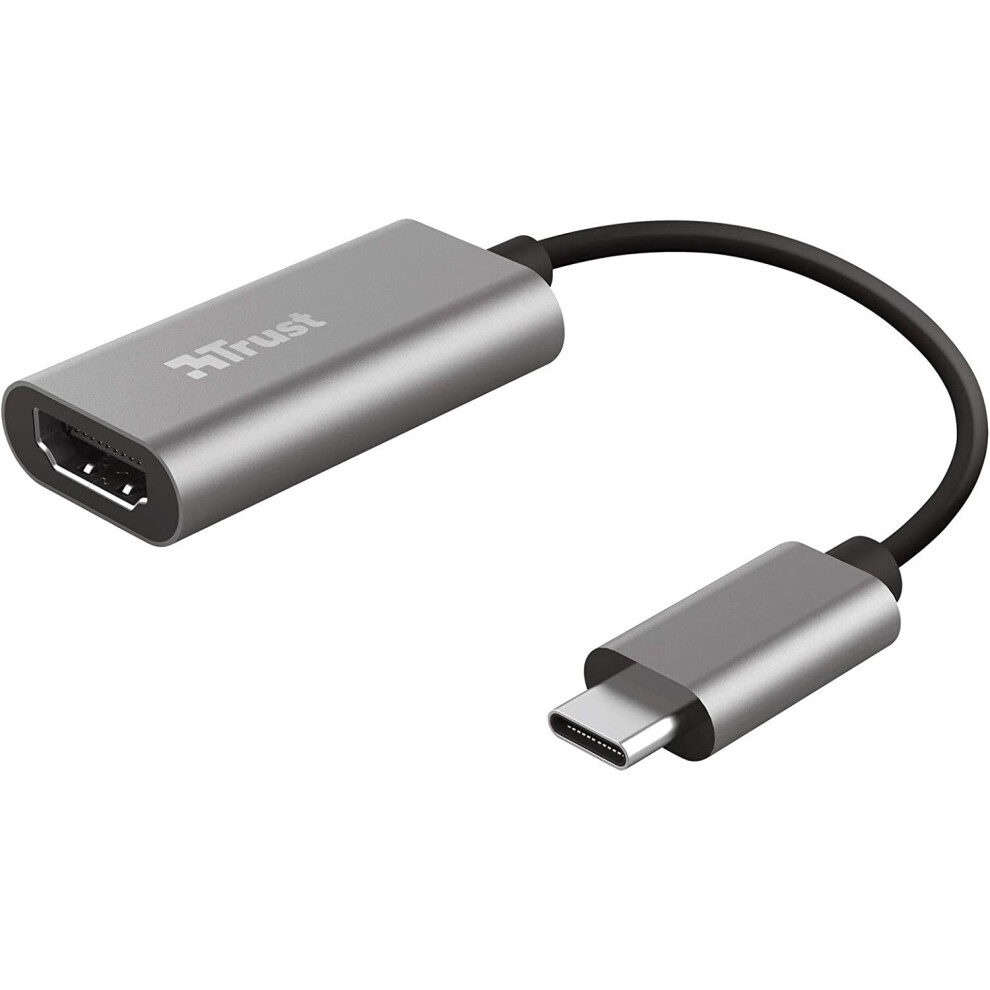 Trust Dalyx Usb-C To Hdmi Adapter, Hdr And Hdmi 2.0 (4K 60Hz), Connect Laptop To External Hdmi Monitor Or Tv, Macbook, Pc,... 8713439237740