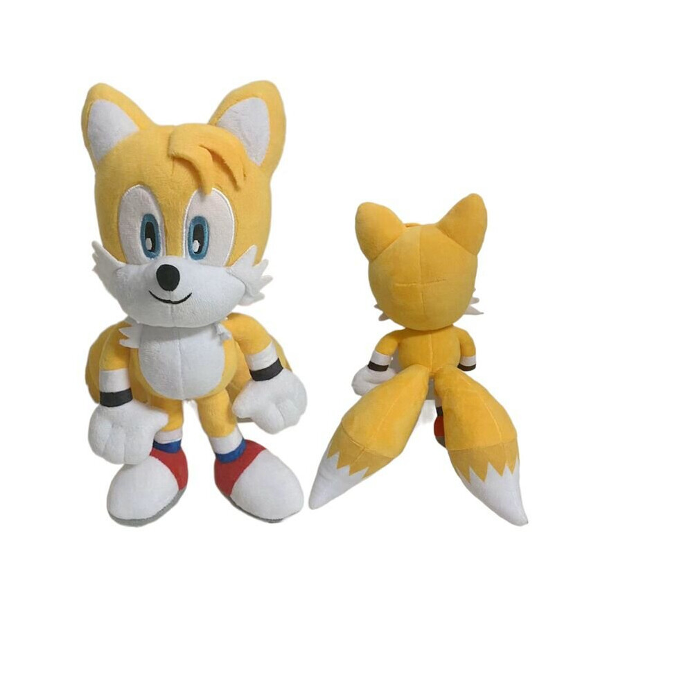 (Yellow) Sonic Tails Plush Shadow The Hedgehog Knuckles Toy Super Sonic Soft Plush Yellow